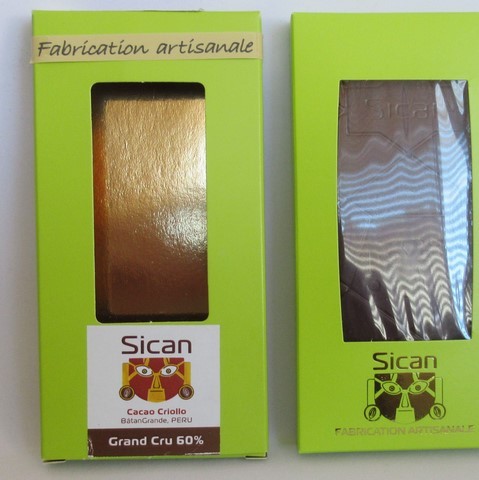 étiquette tablette chocolat sican