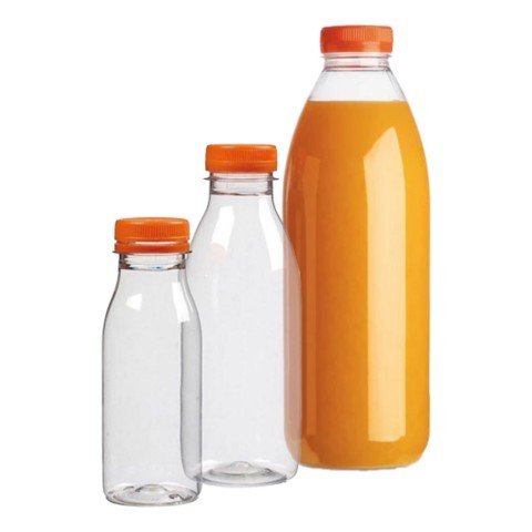 bouteilles jus de fruits en plastique