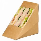 Boîte sandwich triangle avec fenêtre